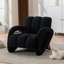 Fauteuil rembourré capitonné avec pieds en bois massif-1156260794
