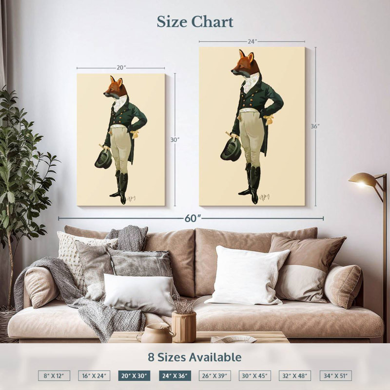 Ketti Dandy Fox, 36" H x 24" W