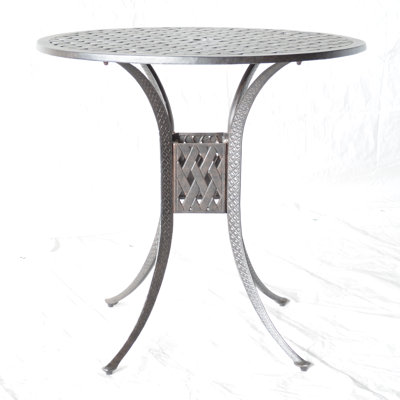 Nola Round Outdoor Bar Table Umbrella Hole ,