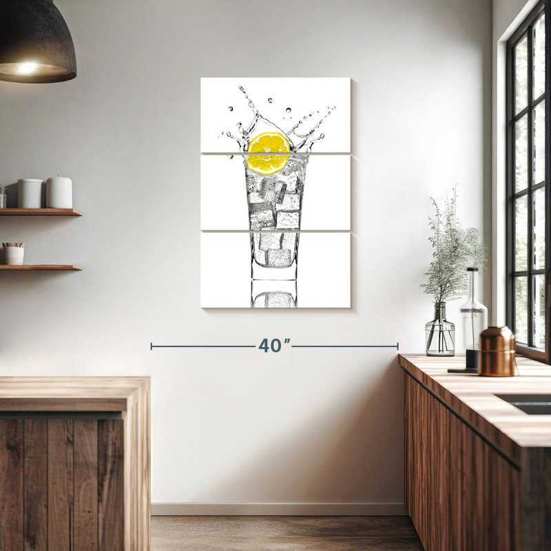 Yarlin Lemon Soda Water, 38" H x 24" W
