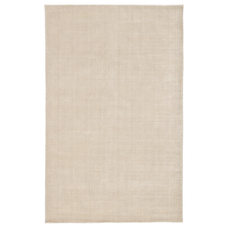 Tapis beige clair fait à la main Malden, Rectangle de 5 pi x 8 pi