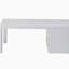 Table basse blanche ultrabrillante et chrome