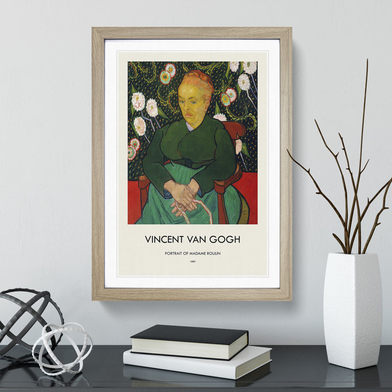 The Berceuse by Vincent Van Gogh - Picture Frame Painting, 48cm H x 36cm W x 2cm D, Oak Framed