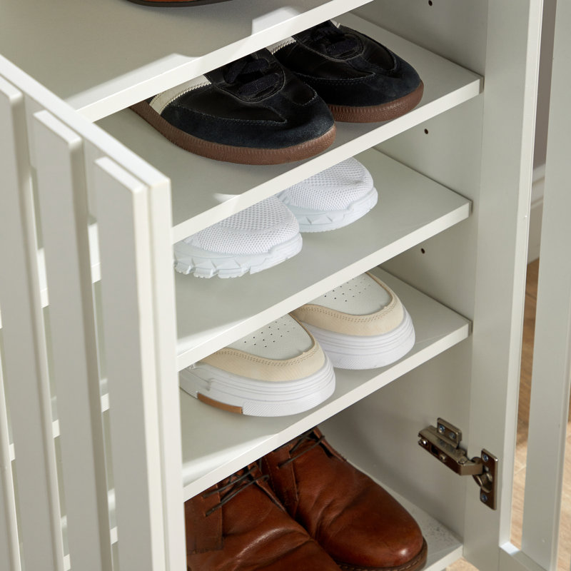 Boehike 15 Pair Shoe Storage Cabinet, White