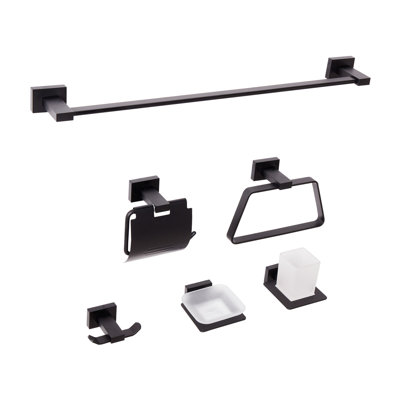 6-Piece Bathroom Hardware Set RIOHACHA with Towel Bars and Hooks