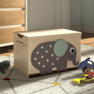 3 Sprouts  - Toy Chest Storage Box for Kids Playroom, Elephant