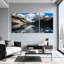 Ensemble de 3 impressions d'art sur toile, paysage de montagne, paysage glaciaire, sommet du lac glaciaire