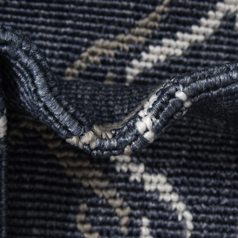Outdoor Preen Area Rug Dark Blue Color, Square 7'10"