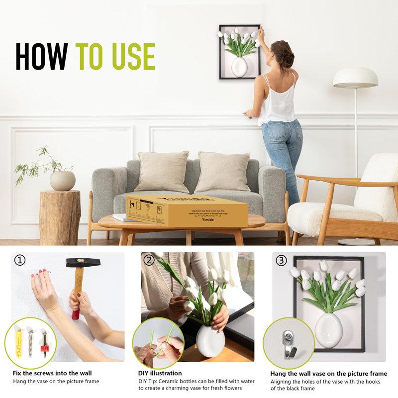 Vase mural 3D en bois