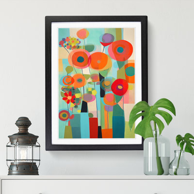 Floral Flowers Retro Vol.9 Framed Print