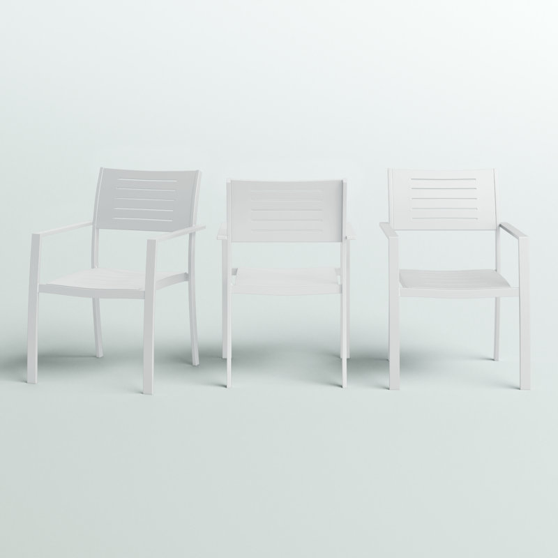 Ensemble de chaises de patio en aluminium Rafael (ensemble de 3)