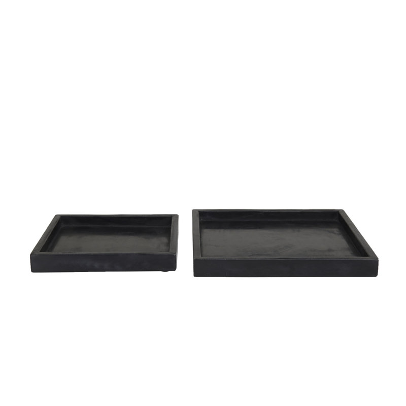 Edwenna Modern Marble Tray 2, Black