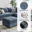 Talani Modern 323cm W 6 Seater Modular Corner Sofas with Hidden Storage-422855696