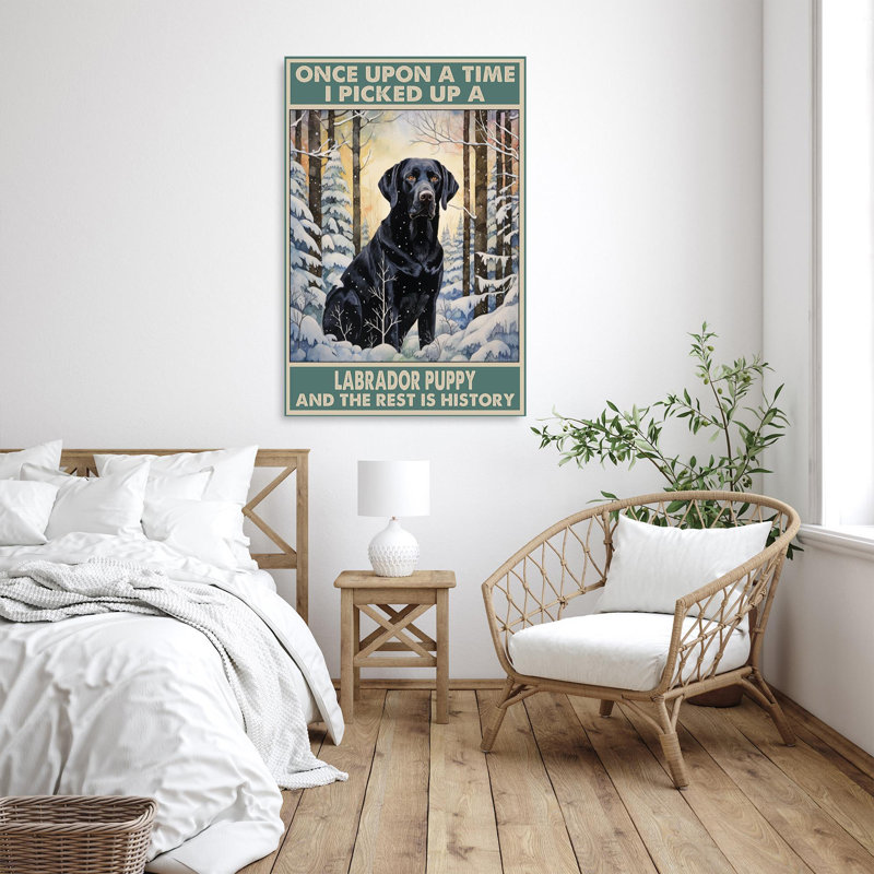 «I Picked Up A Labrador», impression rectangulaire sur toile 1 pièce I Picked Up Labrador, H 14 po x l 11 po x P 1,25 po