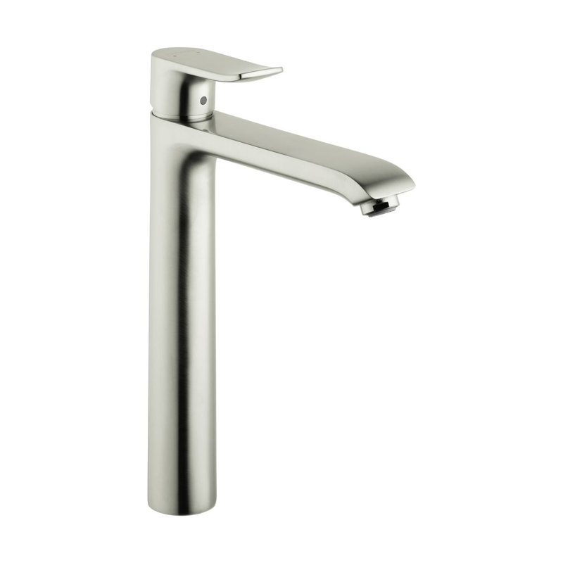 Robinet de salle de bain monotrou Metris E, Nickel brossé