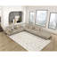 Canapé modulaire brun contemporain avec repose-pieds 6 pièces avec coussins confortables-788412989