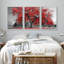 Arbre rouge sur fond de parc noir et blanc-96384566-96384570