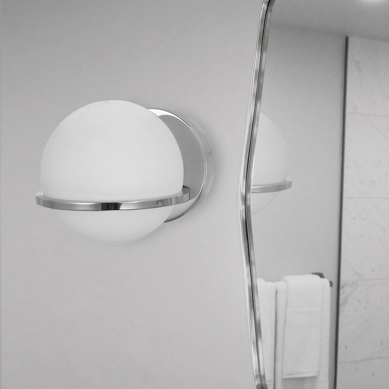 Applique murale à bras 1 lumière Sofia, Chrome poli