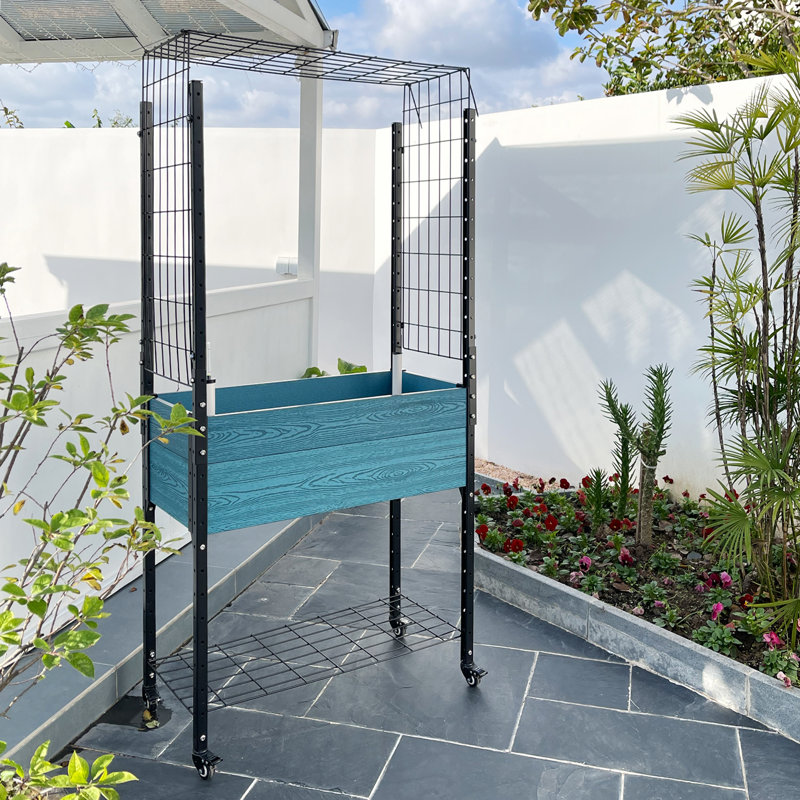 Self-Watering Elevated Planter with Trellis