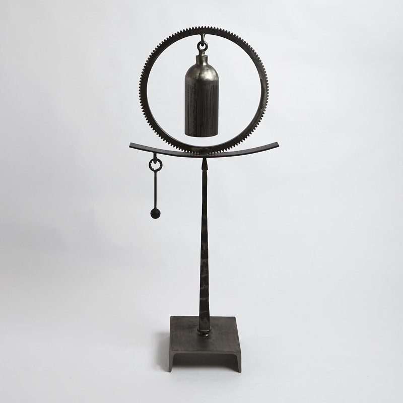 Taper Spring Sound Sculpture-Natural Iron