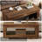 43.3" Coffee Table For Living Room, Modern Farmhouse Coffee Table With Storage