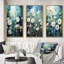 «Blue Tranquil Gardens», 3 pièces sur toile-1831010754-1831010755
