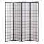 Paravent / paravent 4 panneaux Oriental Shoji, noir-128522670