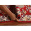 Tapis de couloir unique en laine noué à la main 2 pi 8 po x 9 pi 8 po nouvel âge en bleu / rouge / brun