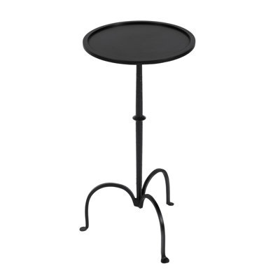Table d'appoint à piédestal en fer rond 11,5 po Eisenman