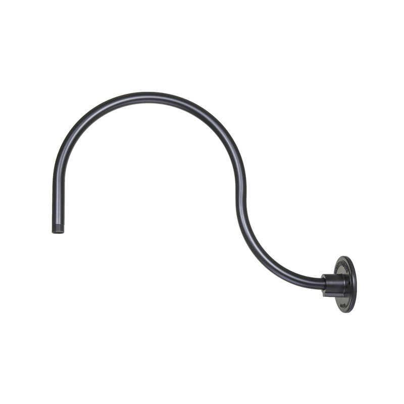 Tige d’extension de col d’oie en aluminium suspendu, Noir satiné aluminium