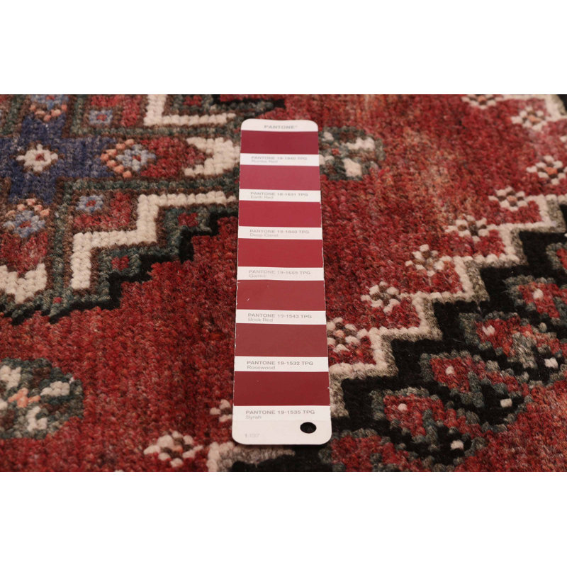 Tapis rouge anatolien fait à la main de conception unique 3 pi 5 po x 9 pi 9 po Konya