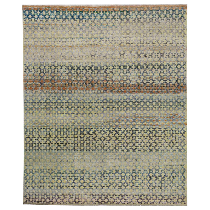 Silk Treasures Geometric Area Rug