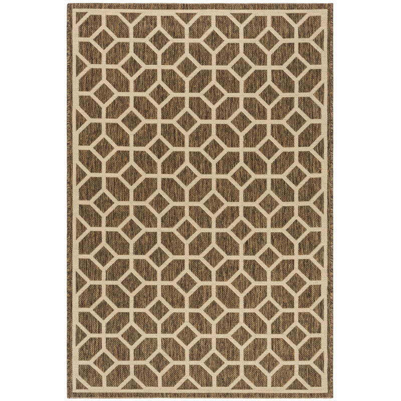 Tapis d'intérieur / extérieur à motif géométrique Gaitani Performance, Rectangulaire 3 pi x 5 pi