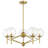 Everly Quinn Auresa Soft Brass With Clear Pendant Light
