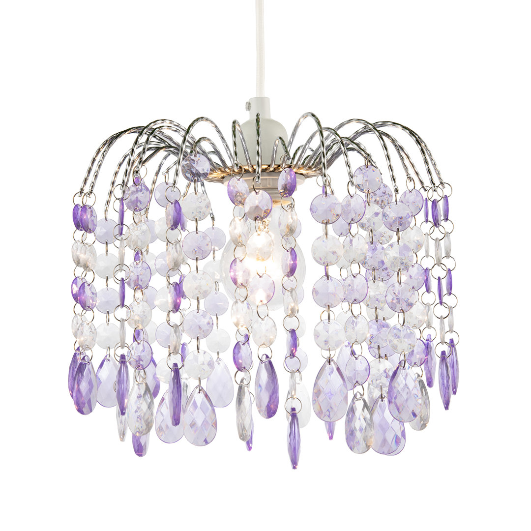 26cm H Acrylic Novelty Pendant Shade ( No Direct Attachment Method ) in Purple