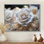 «White and Gold Rose Passion - Roses», reproduction sur toile encadrée-1310637546-1297172368