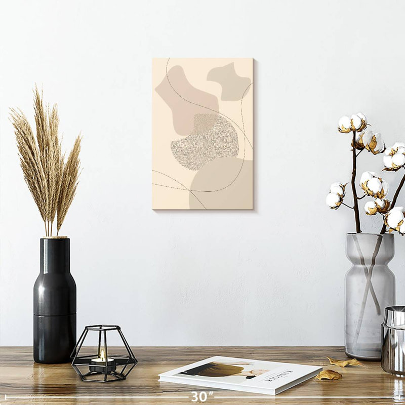 Avery Mid-Century brun abstrait II, H 12 po x l 8 po