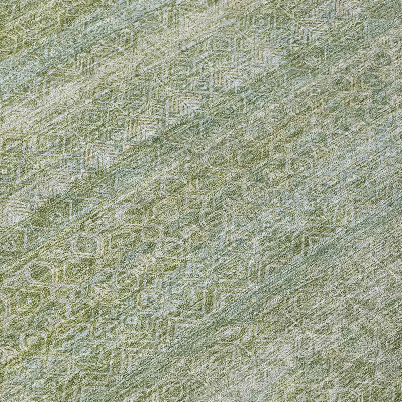 Tapis de sauge Xhevrie intérieur / extérieur lavable à la machine, Rond 8 pi