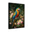 Perroquet ara coloré sur fond floral, toile tendue sur châssis, ensemble de 1-1443723582