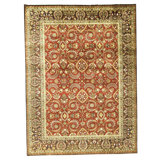 High-Quality Hand-Knotted Wine And Plum Area Rug