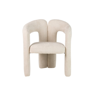 101.6cm H Polyester Blend Upholstered Accent in Beige