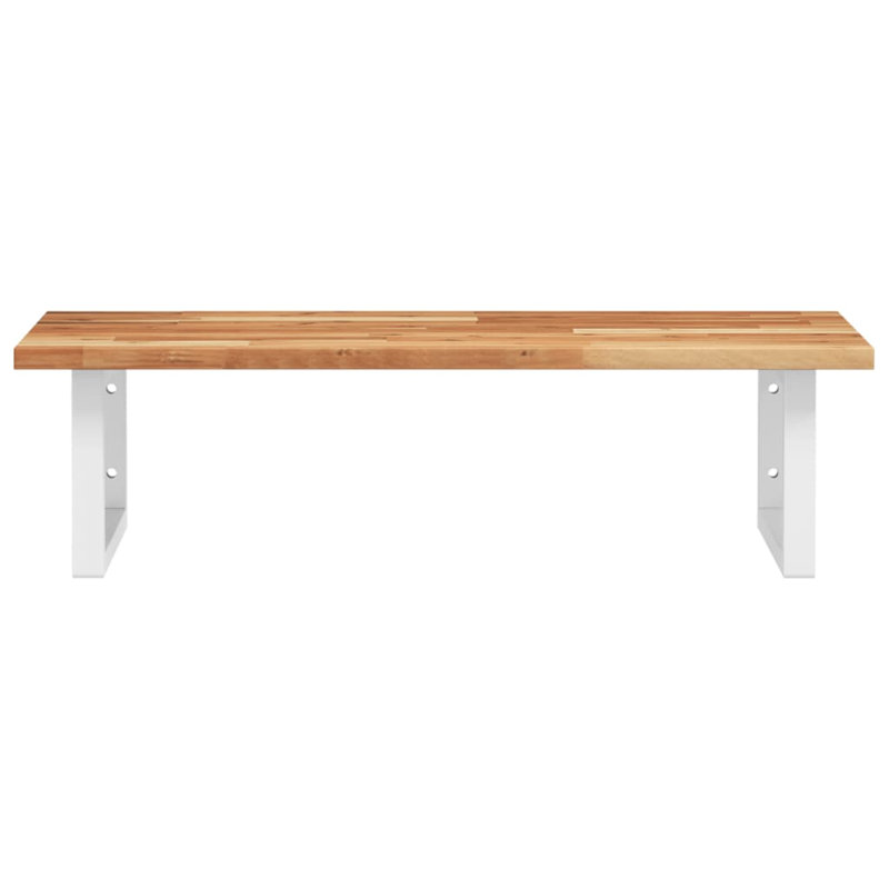 Acacia Wood Bracket Shelf, 2cm H x 80cm W x 50cm D