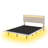 Modern LED-Lit Upholstered Floating Bed Frame-1838090404-1838090407