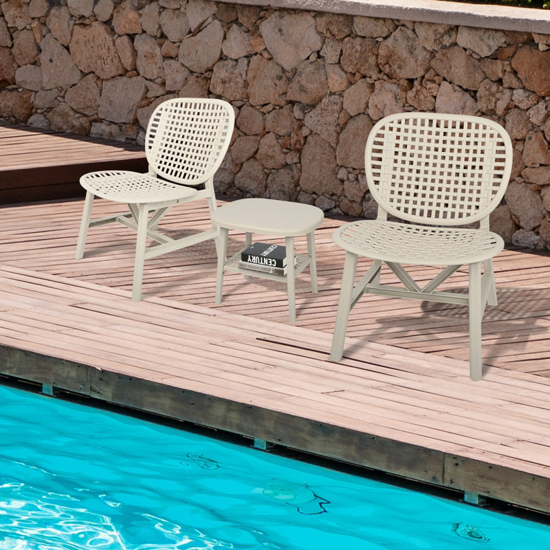 Ensemble bistro long 23,23 po Goldshell, Blanc