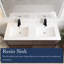 Ensemble de meuble-lavabo mural double 48 po Selbin