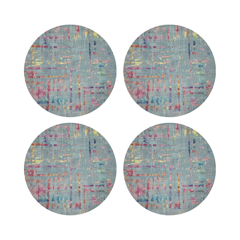 Coco Pebble 16" Vinyl Placemat, Blue