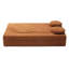 Lit d'appoint pliant orange de 21 pouces, pour invités, bureau à domicile, appartement, aucun assemblage requis, matelas en mousse, salon.