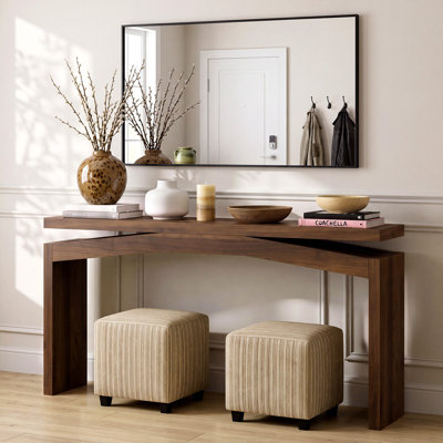 63'' Modern Console Table Farmhouse Entryway Table Slim Sofa Table for Hallway, Entrance, Foyer, and Living Room