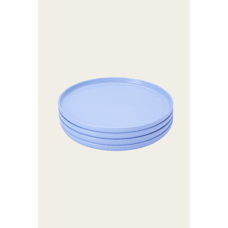 4 Plate Set | Blue, Blue