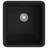 vidaXL Granite Kitchen Sink Single Basin Black-119892949